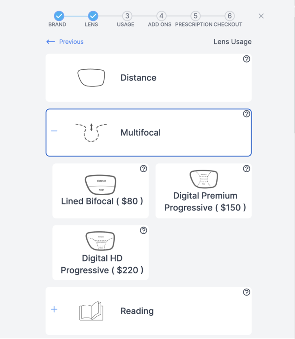 Select Lens Usage